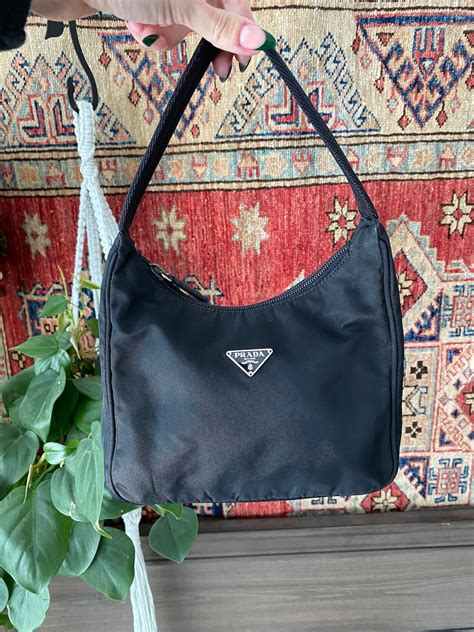 prada mini hobo nylon bag|prada nylon bag second hand.